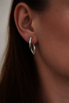 Celostříbrné náušnice 